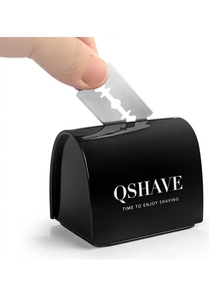 Qshave Bıçak Atık Kutusu Güvenli Depolama Bankası Kullanılan Güvenlik Tıraş Bıçağı Ev Güvenliği Koruması (Yurt Dışından)