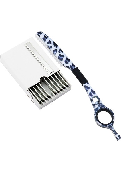 Gümüş Univinlions Renkli Saç Inceltme Jilet + 10 Bıçaklar Düz Berber Jileti Kuaförlük Kesici Saç Kesimi Bıçak Tiner Çubuk Jilet (Yurt Dışından) fiyatları