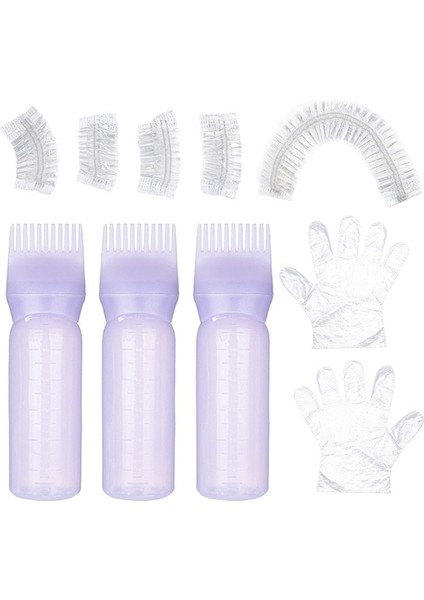 Saç Boyama Seti-B 120/170 ml Saç Boyama Araçları Saç Boyası Aplikatör Şişeleri Plastik Doldurulabilir Boyama Şampuan Şişesi Yağ Tarak Fırça Şekillendirici Aracı (Yurt Dışından)