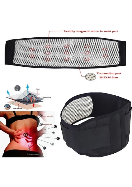 S Turmalin Kendinden Isıtma Bel Desteği Destek Kemeri Manyetik Terapi Bel Desteği Sırt Desteği Brace Bel Bakım Bandaj Bantlı (Yurt Dışından) fiyatları