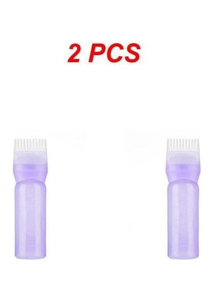 Stil B 2 Adet 1/2/3 Adet 120 ml Renkli Plastik Saç Boyası Doldurulabilir Şişe Aplikatör Tarak Dağıtım Salon Saç Boyama Kuaförlük Şekillendirici (Yurt Dışından)