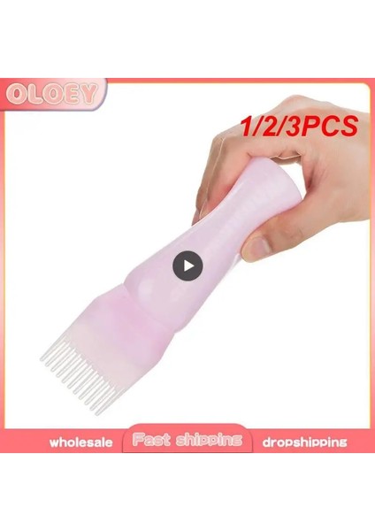 Stil B 2 Adet 1/2/3 Adet 120 ml Renkli Plastik Saç Boyası Doldurulabilir Şişe Aplikatör Tarak Dağıtım Salon Saç Boyama Kuaförlük Şekillendirici (Yurt Dışından)