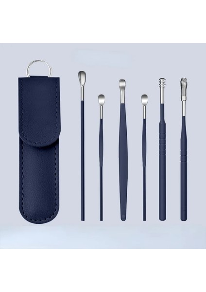 Açık Pembe 6 Adet/takım Kulak Temizleyici Kulak Kiri Toplayıcı Paslanmaz Çelik Kulak Tıkacı Balmumu Sökücü Piercing Kiti Kulak Kiri Küret Kaşık Bakımı Kulak Temizleme Araçları (Yurt Dışından)