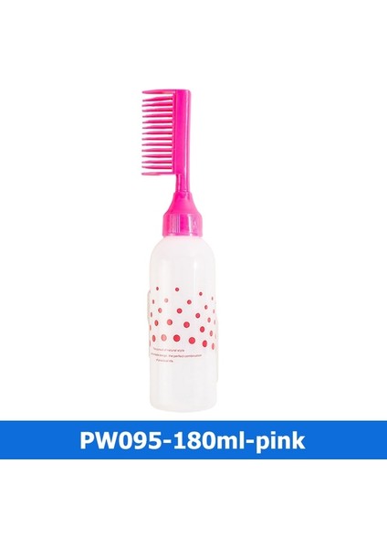 PW095-PINK-180ML 60/120/180ML Saç Boyası Aplikatör Şişeleri Huile Tarak Fırça 20 Stilleri Mini Taşınabilir Şampuan Şişesi Şekillendirici Saç Boyama Saç Aracı (Yurt Dışından)