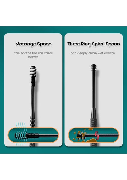 Black-6pcs 3 Pcs Yumuşak Silikon Kulak Kiri Sökücü Taşınabilir Kulak Temizleyici Paslanmaz Çelik Kulak Kiri 2 Kafa Kulak Seçtikleri Kulak Kiri Küret Sökücü Kulak Temizleme Çubuğu (Yurt Dışından) fırsatları