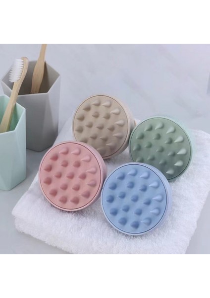 Beyaz Silikon Şampuan Fırça Kafası Saç Derisi Masaj Tarak Saç Yıkama Tarağı Vücut Masaj Fırçası Banyo Duş Fırçası Salon Kuaförlük Aracı (Yurt Dışından)