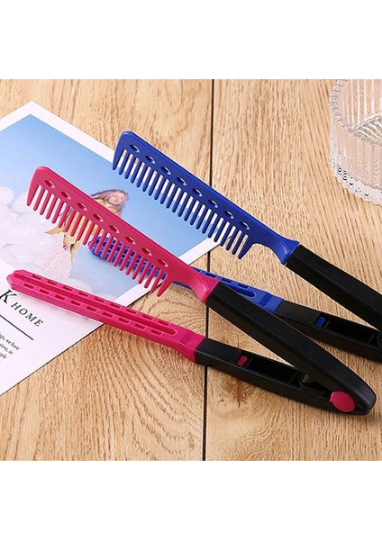 Mavi V Tipi Katlanır Saç Tarak Klip Yıkanabilir Saç Düzleştirici Fırça Taşınabilir Dıy Saç Şekillendirici Aracı Salon Kuaförlük Aksesuarları (Yurt Dışından) indirimleri