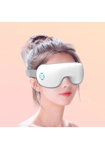 Şerit 6d Akıllı Hava Yastığı Isıtma Bluetooth Müzik Titreşim Göz Masaj Cihazı (Yurt Dışından)