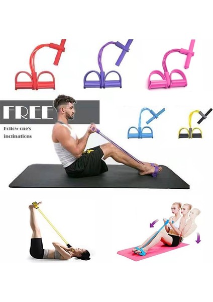 Ürün 4-Mor 8 Kelime Göğüs Genişletici Halat + Direnç Bantları Fitness Eğitimi Spor Egzersiz Spor Salonu Egzersiz Ekipmanları Için Elasticas Lastik Bantlar (Yurt Dışından)