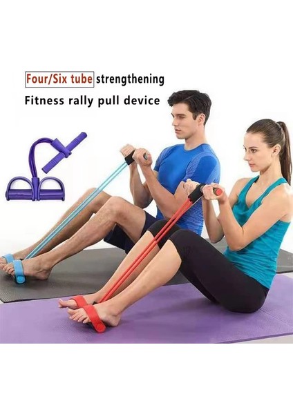 Ürün 4-Mor 8 Kelime Göğüs Genişletici Halat + Direnç Bantları Fitness Eğitimi Spor Egzersiz Spor Salonu Egzersiz Ekipmanları Için Elasticas Lastik Bantlar (Yurt Dışından)