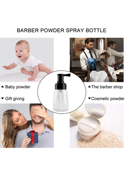 Beyaz 180 ml Kuaför Toz Sprey Şişesi Berber Saç Kesimi Talk Talk Doldurulabilir Plastik Konteyner Taşınabilir Şekillendirici Araçları Aksesuarları (Yurt Dışından) indirimleri
