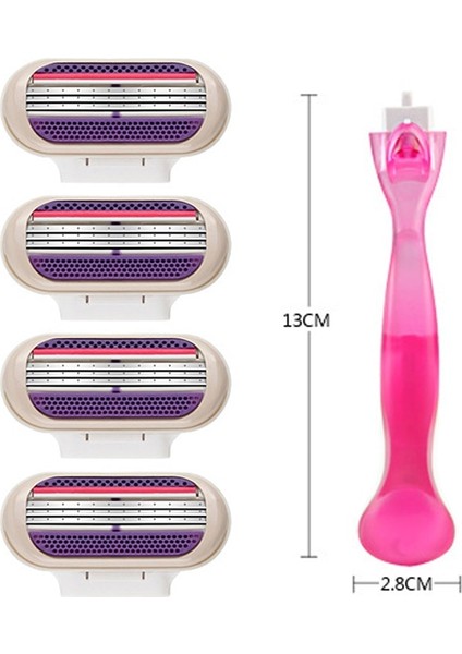 C Bayan Saç Tıraş Koltuk Altı ve Bacak Tüyleri Üç Katlı Bıçak Taşınabilir Basit Kurulum Kullanımı Kolay Değiştirilebilir Bıçak Cilt Bakımı (Yurt Dışından)