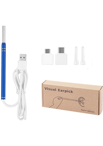 UT06-MAVI 3'ü 1 Arada Endoskop Kamera Otoskop, Tıbbi Kürdan Için Kulak Temizleme Kiti, Kulak Kiri Temizleme Aracı Kulak Kapsamı Kulak Kiri Temizleme Aracı (Yurt Dışından)