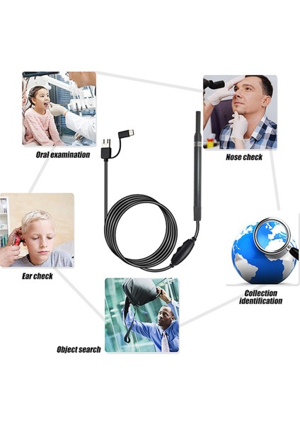 UT06-MAVI 3'ü 1 Arada Endoskop Kamera Otoskop, Tıbbi Kürdan Için Kulak Temizleme Kiti, Kulak Kiri Temizleme Aracı Kulak Kapsamı Kulak Kiri Temizleme Aracı (Yurt Dışından) fiyatları