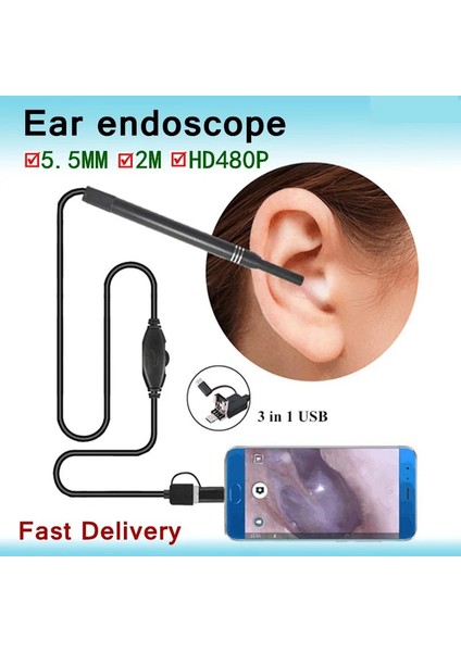 UT06-MAVI 3'ü 1 Arada Endoskop Kamera Otoskop, Tıbbi Kürdan Için Kulak Temizleme Kiti, Kulak Kiri Temizleme Aracı Kulak Kapsamı Kulak Kiri Temizleme Aracı (Yurt Dışından) modelleri