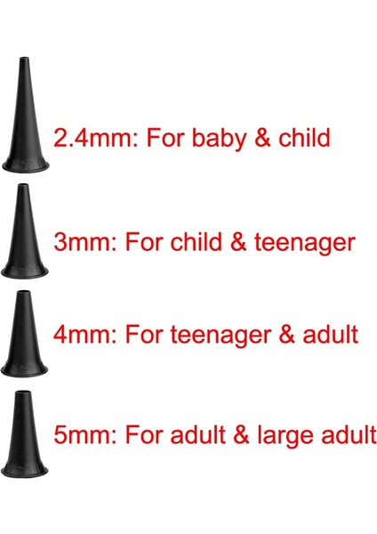 10 Adet 2.4mm Boyutu 2.4/3/4/5mm Tıbbi Yeniden Kullanılabilir Otoscopio Tek Kullanımlık Spekulum Otoskop Ucu Aksesuar Parçaları Kulak Memesi Spekulum Koni Otoskop Için (Yurt Dışından) modelleri