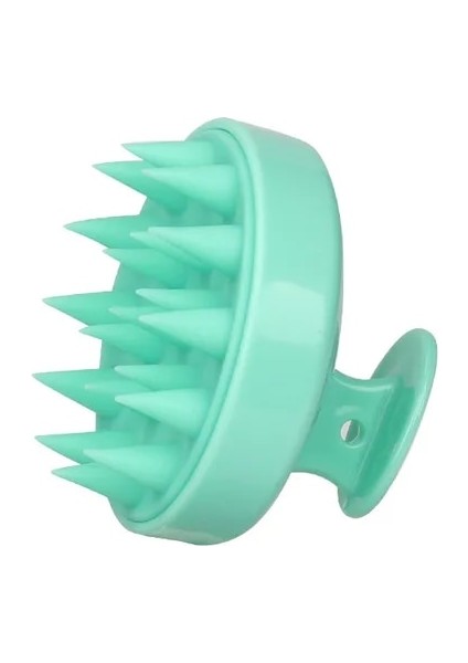 Yeşil Taşınabilir Silikon Şampuan Fırçası Yumuşak Saç Derisi Masaj Fırçası Saç Yıkama Tarak Duş Yıkama Banyo Fırçası Saç Bakımı Şekillendirici Aracı (Yurt Dışından)