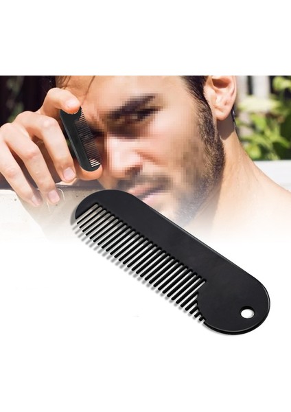 Metal Tarak Mini Cep Sakal Tarağı Metal Erkek Tıraş Fırçası Taşınabilir Yüz Saç Bakım Kırpma Araçları Seyahat Ev Bıyık Taraklar (Yurt Dışından)