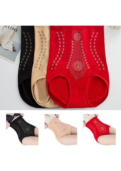 Kırmızı Ingiltere Naylon Karın Iç Yüksek Bel Negatif Iyon Sıkma Külot Traceless Dikişsiz Düz Renk Pamuk Kasık Kadınlar Için (Yurt Dışından) fırsatları