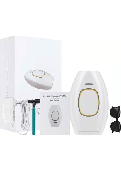 Beyaz Set Ingiltere Tak 500000 Flaş Ağrısız Lazer Epilatör Kadın Tıraş Makinesi Ipl Bakliyat Vücut Yüz Bikini Koltukaltı Fotoepilatör Için Kalıcı Epilasyon (Yurt Dışından)