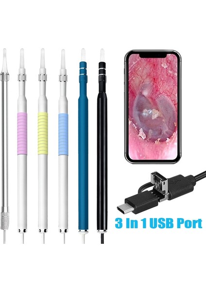 Mavi USB Hd Görsel Kulak Kiri Temizleme Endoskop Otoskop Kaşık Kamera Borescope Android Pc Tablet Kulak Kirini Temizleme Seçimi Kulak Temizleyici Aracı (Yurt Dışından) indirimleri