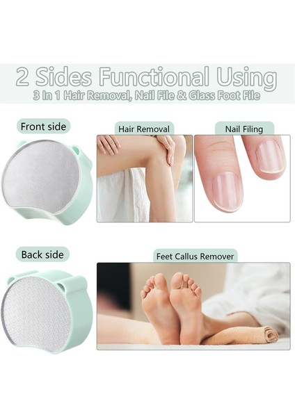 C04 Çift Taraflı Ağrısız Fiziksel Epilasyon Kristal Epilatör Silgi Yıkanabilir Saç Epilatör Yeniden Kullanılabilir Vücut Bakımı Epilasyon Araçları (Yurt Dışından) fırsatları