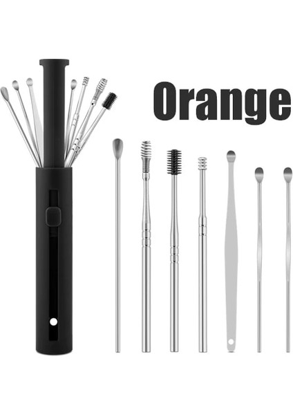 Siyah Itme Tüpü Kulak Temizleyici Kulak Kiri Temizleme Aracı Kulak Temizleme Çubuğu Earpick Kulak Temizleyici Kaşık Bakımı Kulak Temizleme Aracı Bebek Yetişkinler Için Kulak Bakım Seti (Yurt Dışından)