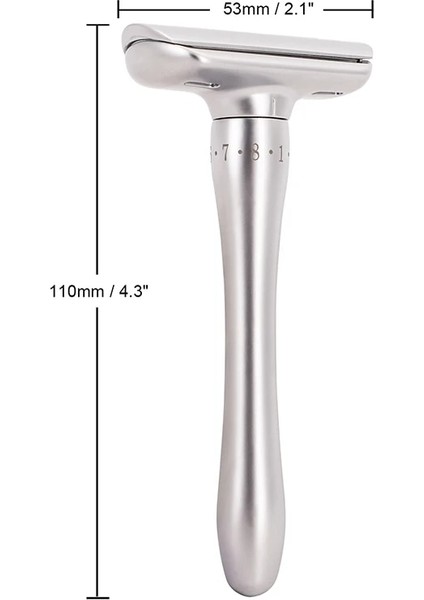 E Ayarlanabilir Emniyetli Jilet Çift Kenar Klasik Erkek Tıraş Hafif Ila Agresif 1-8 Dosya Epilasyon Tıraş Makinesi WITH10 Bıçaklar (Yurt Dışından)