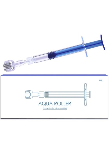 BLUE0.25MM Mikro 72 Iğneler Derma Aqua Rulo Ampuller Şırınga Mikro Iğneleme 3 ml Hydra Serum Aplikatör (Yurt Dışından)