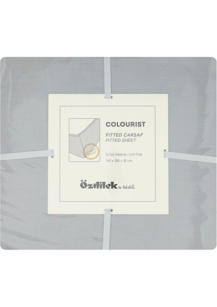 Colourist Çift Kişilik Lastikli Fitted Çarşaf 160X200+30