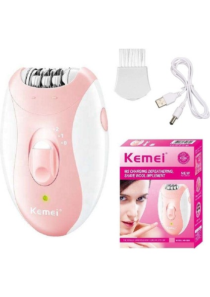 KM-189B Kutusu Kemei Kadın Epilatör Elektrikli Epilasyon Yüz Vücut Bayan Bikini Bacaklar Kol Koltukaltı Saç Çıkarıcı Koltuk Altları Şarj Edilebilir (Yurt Dışından)