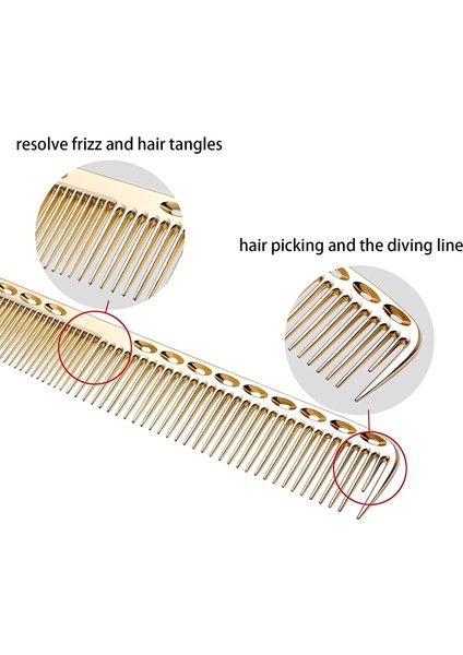 Gül Altın 4 Adet Nokta Paslanmaz Çelik Saç Kesimi Tarak Kuaförlük Alüminyum Tarak Anti-Statik Ucu Kuyruk Tarağı Salon Kuaför Malzemeleri (Yurt Dışından) modelleri