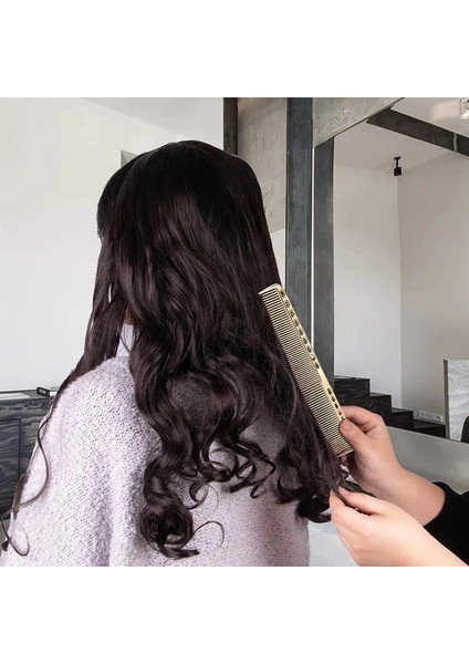 Gül Altın 4 Adet Nokta Paslanmaz Çelik Saç Kesimi Tarak Kuaförlük Alüminyum Tarak Anti-Statik Ucu Kuyruk Tarağı Salon Kuaför Malzemeleri (Yurt Dışından) fırsatları