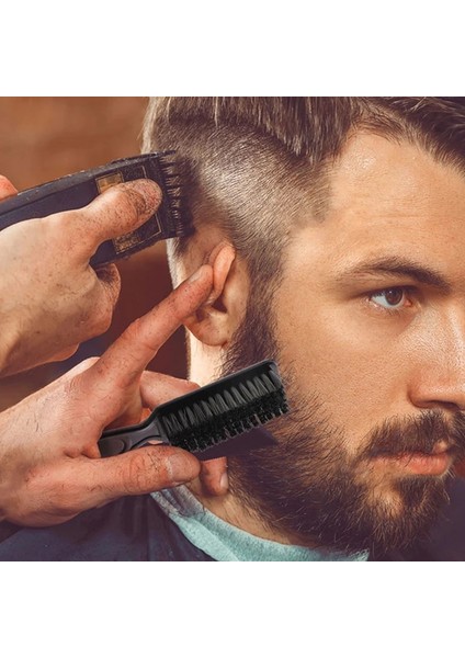 Mor Altı Renk Küçük Sakal Şekillendirici Fırça Logosu Profesyonel Tıraş Sakal Fırçası Berber Vintage Yağ Kafa Şekli Oyma Temizleme Fırçası (Yurt Dışından) fırsatları