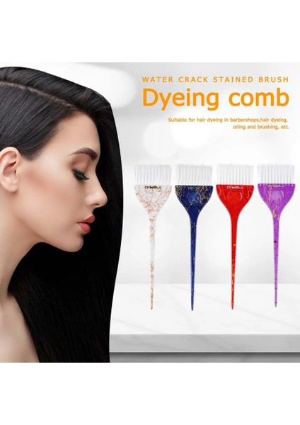 Boyalı Krem Karıştırıcı Saç Boyama Fırçası Su Çatlak Desenli Boya Krem Fırçaları Boya Saç Fırçaları Taraklar Beyaz Saçlı Salon Saç Renklendirme Fırçaları (Yurt Dışından) modelleri