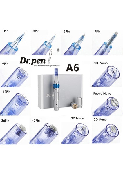 Nano 3D (1 Adet) Dr.pen Dermapen Ekai Orijinal Üretici A6 Derma Kalemi Pmu&mts Iğne Kartuşları 1 3 5 7 9 12 24 36 42 Pin Nano Drpen A6 Için (Yurt Dışından)