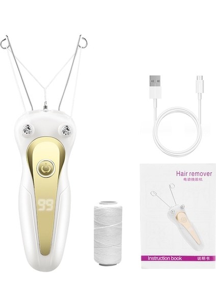 MC003J Ckeyin Akülü Elektrikli Yüz Diş Saç Çıkarıcı Pamuk Ipliği Epilatör Kadın Defeather Bayan Epilasyon LCD Ekran ile (Yurt Dışından)