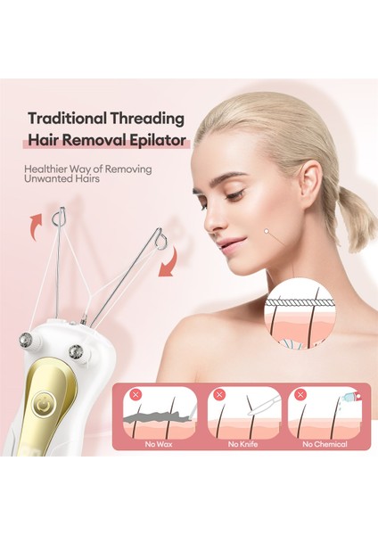 MC003J Ckeyin Akülü Elektrikli Yüz Diş Saç Çıkarıcı Pamuk Ipliği Epilatör Kadın Defeather Bayan Epilasyon LCD Ekran ile (Yurt Dışından) fırsatları