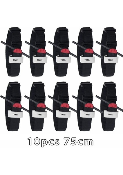 10 Adet-75 cm 2/5/10 Adet Askeri Turnike Hayatta Kalma Taktik Açık Ilk Yardım Bandajı Tıbbi Savaş Turnikeler Acil Keşif (Yurt Dışından)
