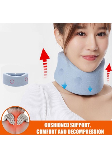 F 1pc Boyun Desteği Boyun Sedye Servikal Brace Çekiş Servikal Yaka Ofis Yumuşak Köpük Boyun Brace Uyku Boyun Desteği Brace (Yurt Dışından)