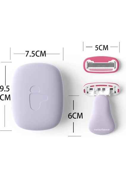 4 Adet Mavi Kartuşları Colorlamb Taşınabilir Kadın Tıraş Bıçağı Seti Manuel Bikini Tıraş Makinesi Saç Çıkarıcı Bayanlar Için Özel Vücut Cilt Bakımı Kartuşları ile (Yurt Dışından) modelleri