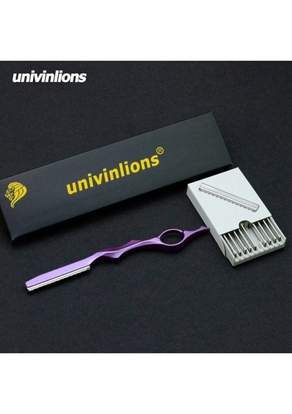 B-9-R Univinlions 10 Adet Bıçaklı Berber Inceltme Jilet Düz Kuaförlük Jilet Salon Saç Kesme Bıçağı Tiner Sopa Jilet (Yurt Dışından)