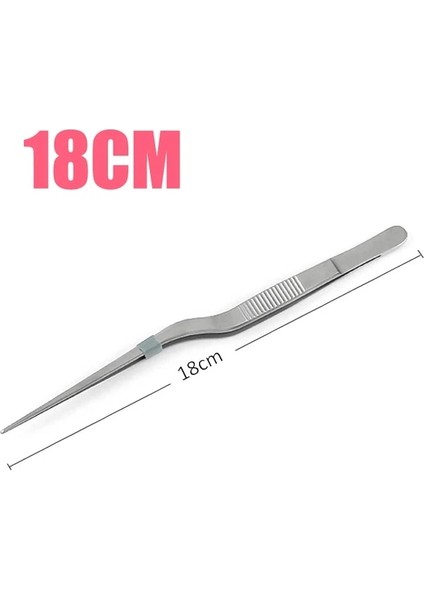 18 cm Kulak Balmumu Kulak Tıkacı Tıbbi Süngü Forseps Açılı Takı Kelepçe Klip Burun Kavisli Kulak Kiri Cımbız Klip Kirpik Sökücü Temizleyici Aracı (Yurt Dışından)