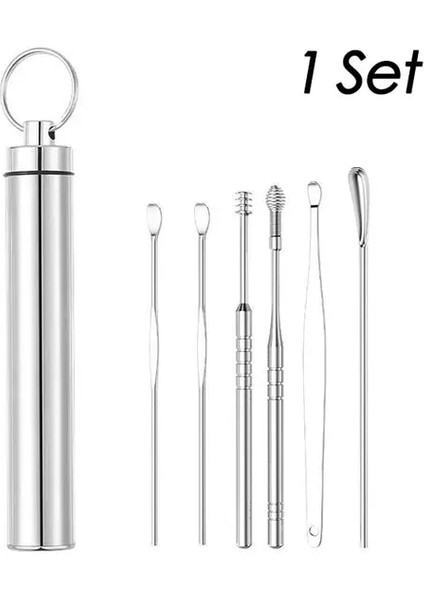 Paket B Kulak Kiri Temizleyici Kulak Kiri Temizleme Aleti Seti Kulak Temizleyici Kulak Kiri Sökücü Kulak Temizleme Kaşığı Kulak Koruyucu Kulak Seçici Kiti 6 Parçalı Set (Yurt Dışından)