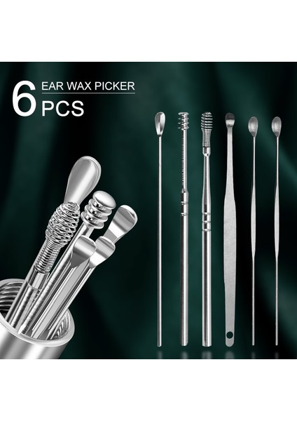Paket B Kulak Kiri Temizleyici Kulak Kiri Temizleme Aleti Seti Kulak Temizleyici Kulak Kiri Sökücü Kulak Temizleme Kaşığı Kulak Koruyucu Kulak Seçici Kiti 6 Parçalı Set (Yurt Dışından) indirimleri