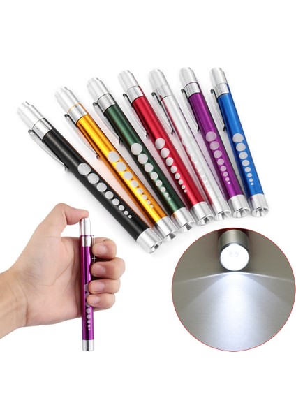 Mor LED Tıbbi Cep Ilk Yardım Penlight Torch Göz Burun Diş El Feneri Otoskop Kulak Balmumu Işık Endoskop Doktor Doktor Için (Yurt Dışından)