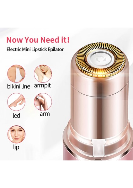 2 Adet Kesici Kafalar USB Şarj Edilebilir Elektrikli Epilasyon Ruj Şekli Kadın Yüz Epilatör Sökücü Ağrısız Güvenlik Kadın Tam Vücut Saç Tıraş Makinesi (Yurt Dışından) fırsatları