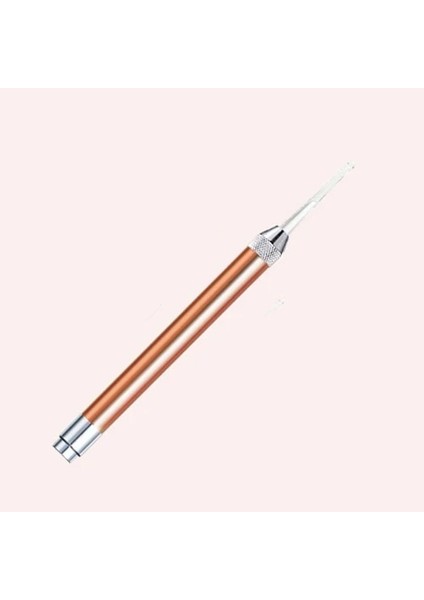 Gül Altın Uzun Tip Tıbbi Cep Ev Penlight Torch LED El Feneri Oftalmoskop Otoskop Aracı Görsel Kulak Kiri Kaşık Earpick Temizleme Endoskop (Yurt Dışından)