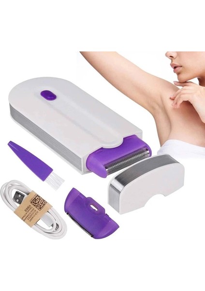 Beyaz Abd Plug Profesyonel Ağrısız Epilasyon Kiti Lazer Dokunmatik Epilatör USB Şarj Edilebilir Kadın Vücut Yüz Bacak Bikini El Tıraş Makinesi Saç Çıkarıcı (Yurt Dışından) fırsatları