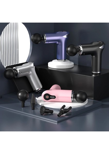 Siyah Tip-C Şarj Elektrikli Fasya Masajı Ayarlanabilir Kas Masajı Düşük Gürültülü Gevşeme (Yurt Dışından) modelleri